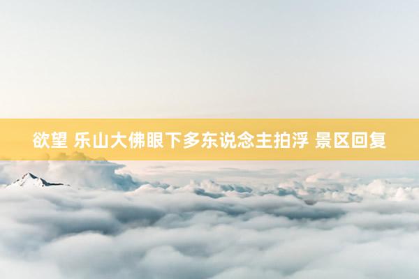 欲望 乐山大佛眼下多东说念主拍浮 景区回复