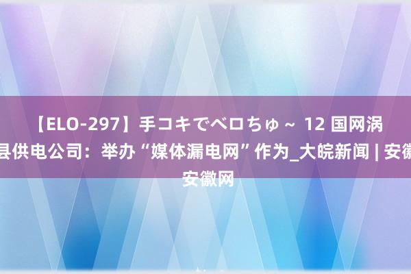 【ELO-297】手コキでベロちゅ～ 12 国网涡阳县供电公司：举办“媒体漏电网”作为_大皖新闻 | 安徽网