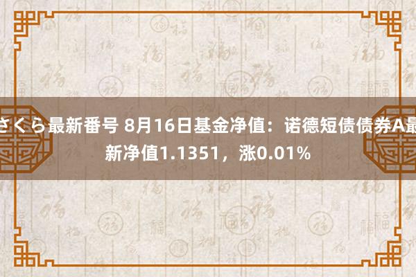 さくら最新番号 8月16日基金净值：诺德短债债券A最新净值1.1351，涨0.01%