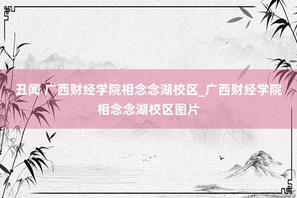 丑闻 广西财经学院相念念湖校区_广西财经学院相念念湖校区图片